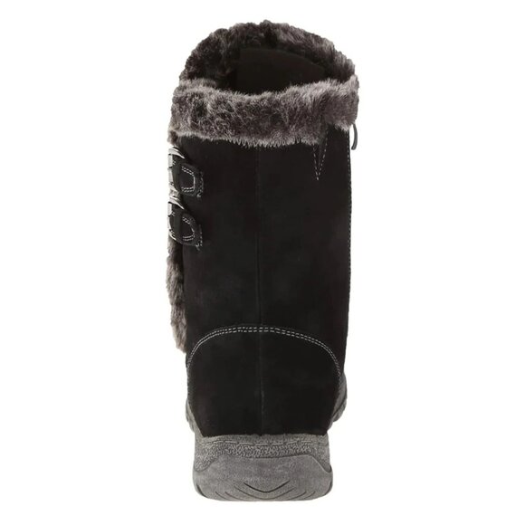 Journee Collection Brinley Co. Takani Faux Fur Trim Winter Boot Black Size 7 Reg - Picture 4 of 6